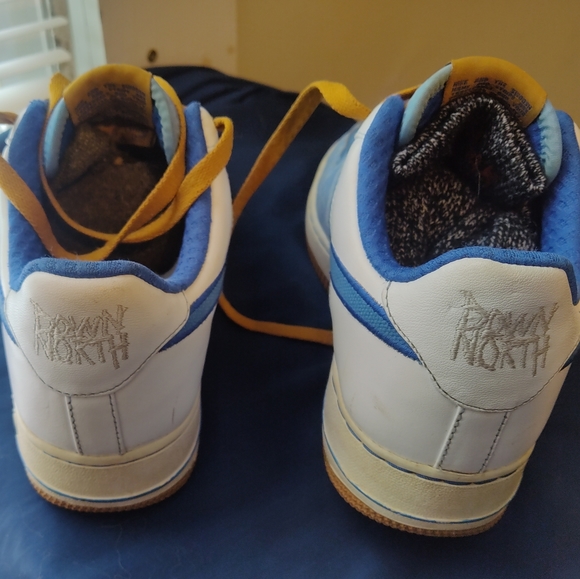 NIKE AIR FORCE 1 PREMIUM 07 DIAMOND PHILLY DOWN NORTH UNC BLUE GUM Size 6.5Y - Picture 3 of 5